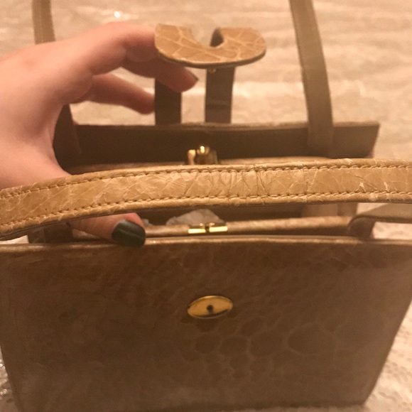 GENUINE 1950s Vintage Bellestone Tan Leather Purse - Picture 3 of 8